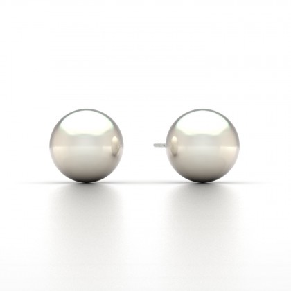 Mehiti Boucles d'oreilles Perle d'eau douce blanche en Argent 925