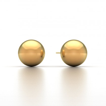 Mehiti Boucles d'oreilles Perle d'eau douce dorée en Or jaune 18k