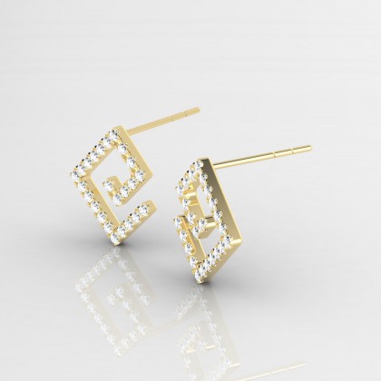 Myrna Boucles d'oreilles Diamant en Or jaune 18k