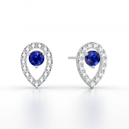 Odessa Boucles d'oreilles Saphir en Argent 925