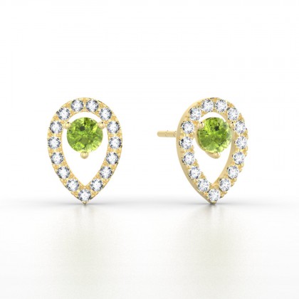 Odessa Boucles d'oreilles Péridot en Or jaune 18k