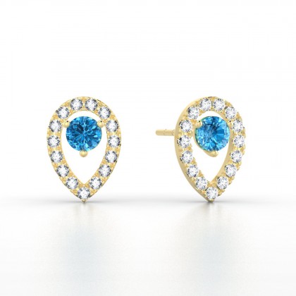Odessa Boucles d'oreilles Topaze en Or jaune 18k