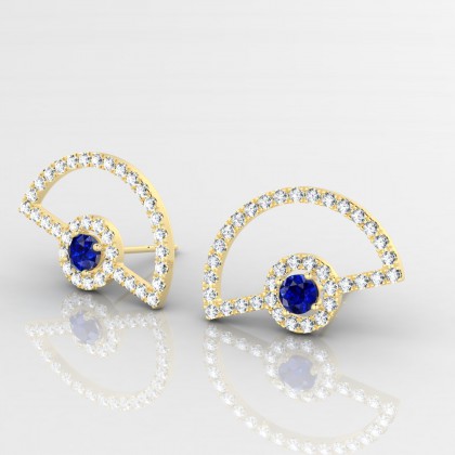 Tamara Boucles d'oreilles Saphir en Or jaune 18k