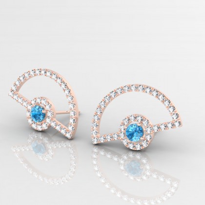 Tamara Boucles d'oreilles Topaze en Or rose 18k
