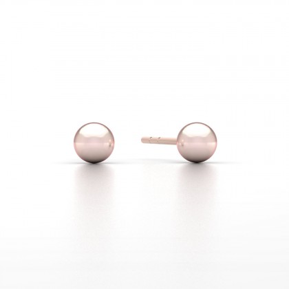 Teora Boucles d'oreilles Perle d'eau douce Rose en Or rose 18k