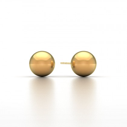 Tiare Boucles d'oreilles Perle d'eau douce dorée en Or jaune 18k