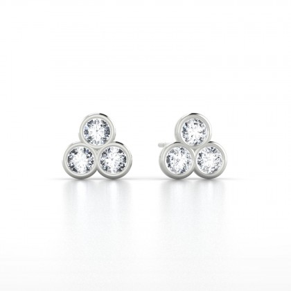 Triade Boucles d'oreilles Diamant en Argent 925