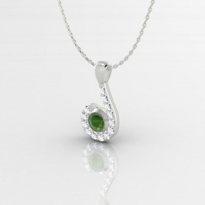 Amanda Pendentif Tourmaline en Argent 925