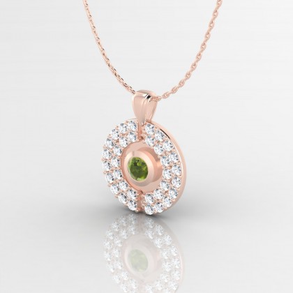 Annabella Pendentif Péridot en Or rose 18k