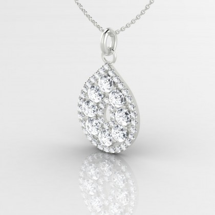 Caprice Pendentif Diamant en Or blanc 18k