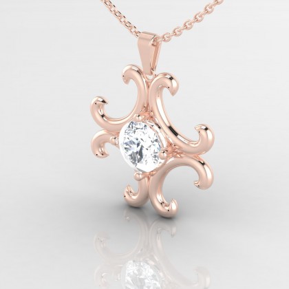 Coquette Pendentif Diamant en Or rose 18k