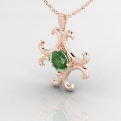Coquette Pendentif Tourmaline en Or rose 18k