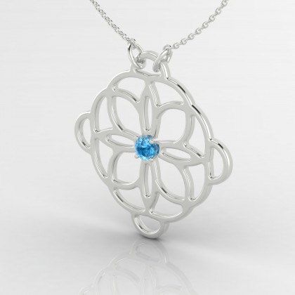 Eclosion Pendentif Topaze en Argent 925