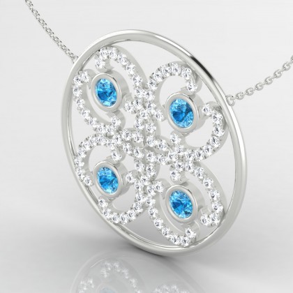 Elixir Pendentif Topaze en Or blanc 18k