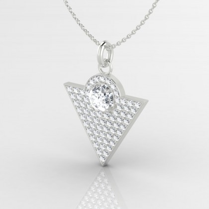 Georges Pendentif Diamant en Or blanc 18k