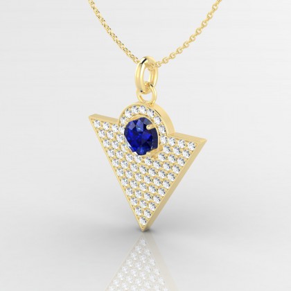 Georges Pendentif Saphir en Or jaune 18k