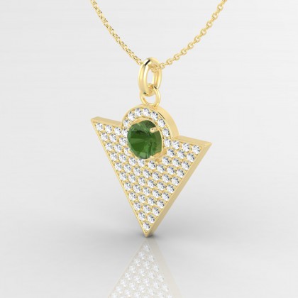 Georges Pendentif Tourmaline en Or jaune 18k