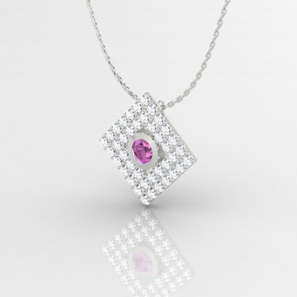 Georgette Pendentif Saphir rose en Argent 925
