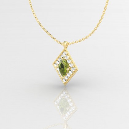 Gloria Pendentif Péridot en Or jaune 18k