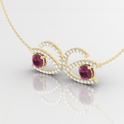 Hédonie Pendentif Grenat en Or jaune 18k