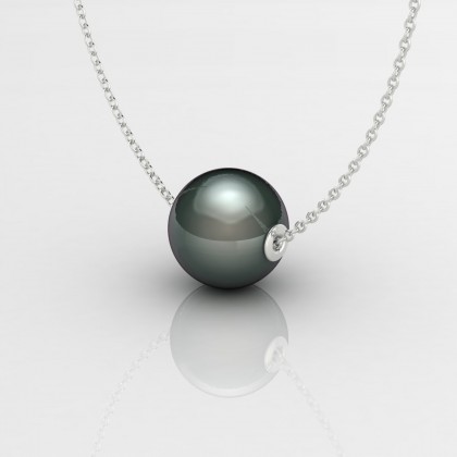 Heiva Pendentif Perle de Tahiti en Or blanc 18k