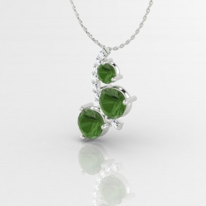 Mélonie Pendentif Tourmaline en Argent 925