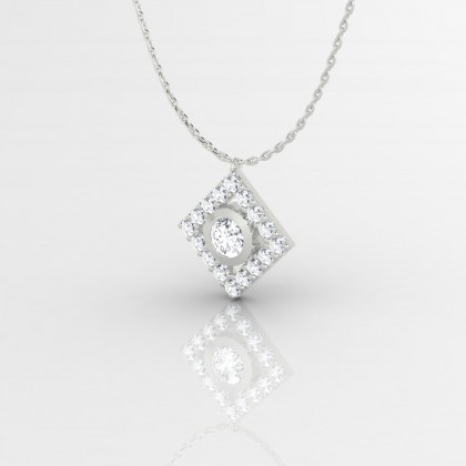 Mireille Pendentif Diamant en Or blanc 18k
