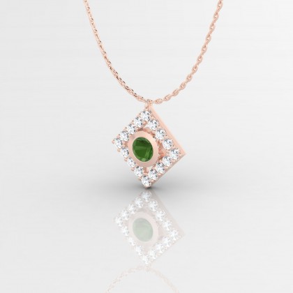 Mireille Pendentif Tourmaline en Or rose 18k