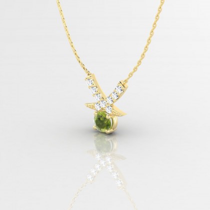 Octavie Pendentif Péridot en Or jaune 18k