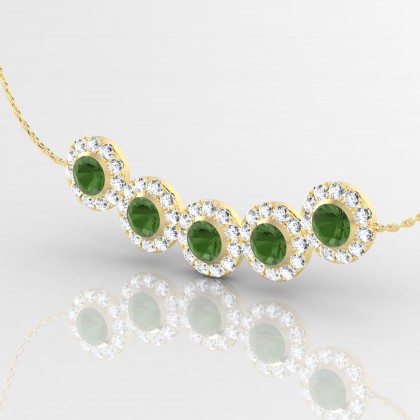 Paulette Pendentif Tourmaline en Or jaune 18k