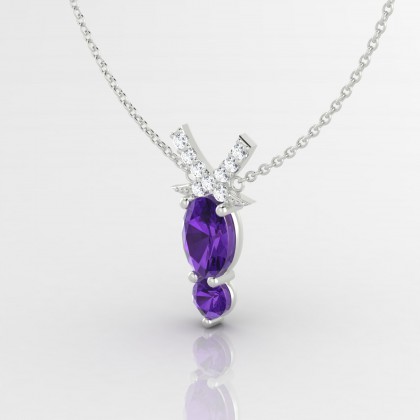 Penelope Pendentif Améthyste en Argent 925