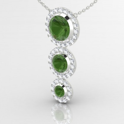 Régine Pendentif Tourmaline en Argent 925