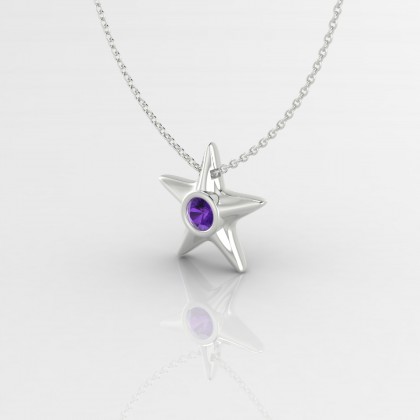 Starla Pendentif Améthyste en Argent 925
