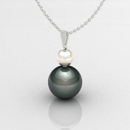 Toari Pendentif Perle de Tahiti en Or blanc 18k