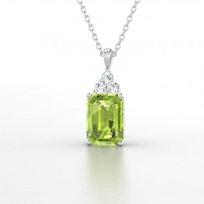 Admiration Pendentif Péridot en Or blanc 18k