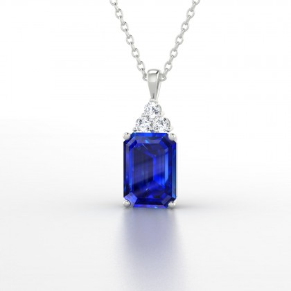 Admiration Pendentif Saphir en Or blanc 18k