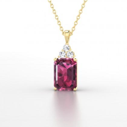 Admiration Pendentif Grenat en Or jaune 18k