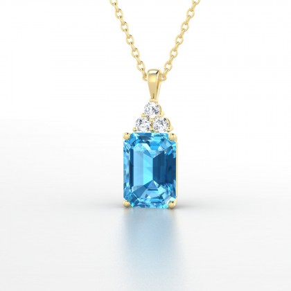 Admiration Pendentif Topaze en Or jaune 18k