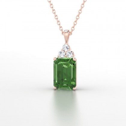 Admiration Pendentif Tourmaline en Or rose 18k