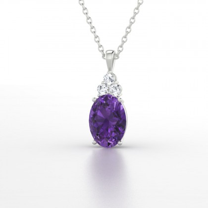 Allégresse Pendentif Améthyste en Argent 925