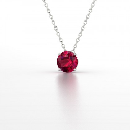 Annaëlle Pendentif Rubis en Argent 925