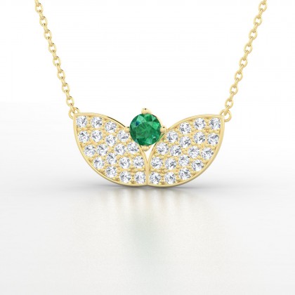 Anthèse Pendentif Emeraude en Or jaune 18k