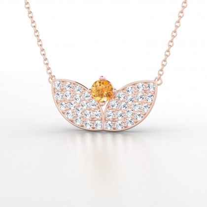 Anthèse Pendentif Citrine en Or rose 18k
