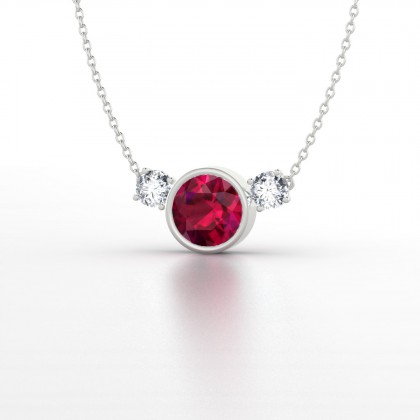 Antigone Pendentif Rubis en Argent 925