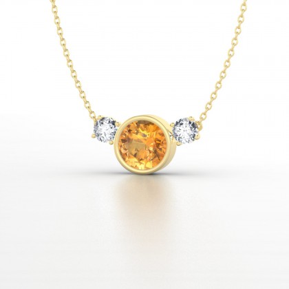 Antigone Pendentif Citrine en Or jaune 18k