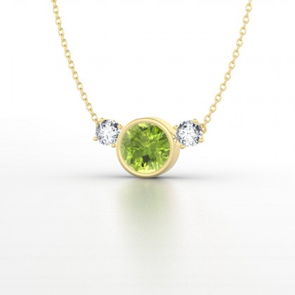Antigone Pendentif Péridot en Or jaune 18k
