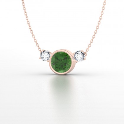Antigone Pendentif Tourmaline en Or rose 18k