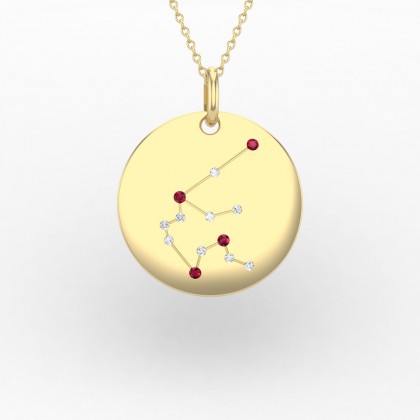 Aquarius Pendentif Rubis en Or jaune 18k