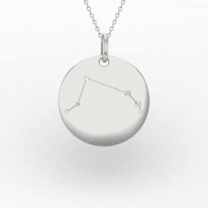 Aries Pendentif Diamant en Or blanc 18k