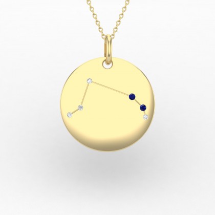 Aries Pendentif Saphir en Or jaune 18k